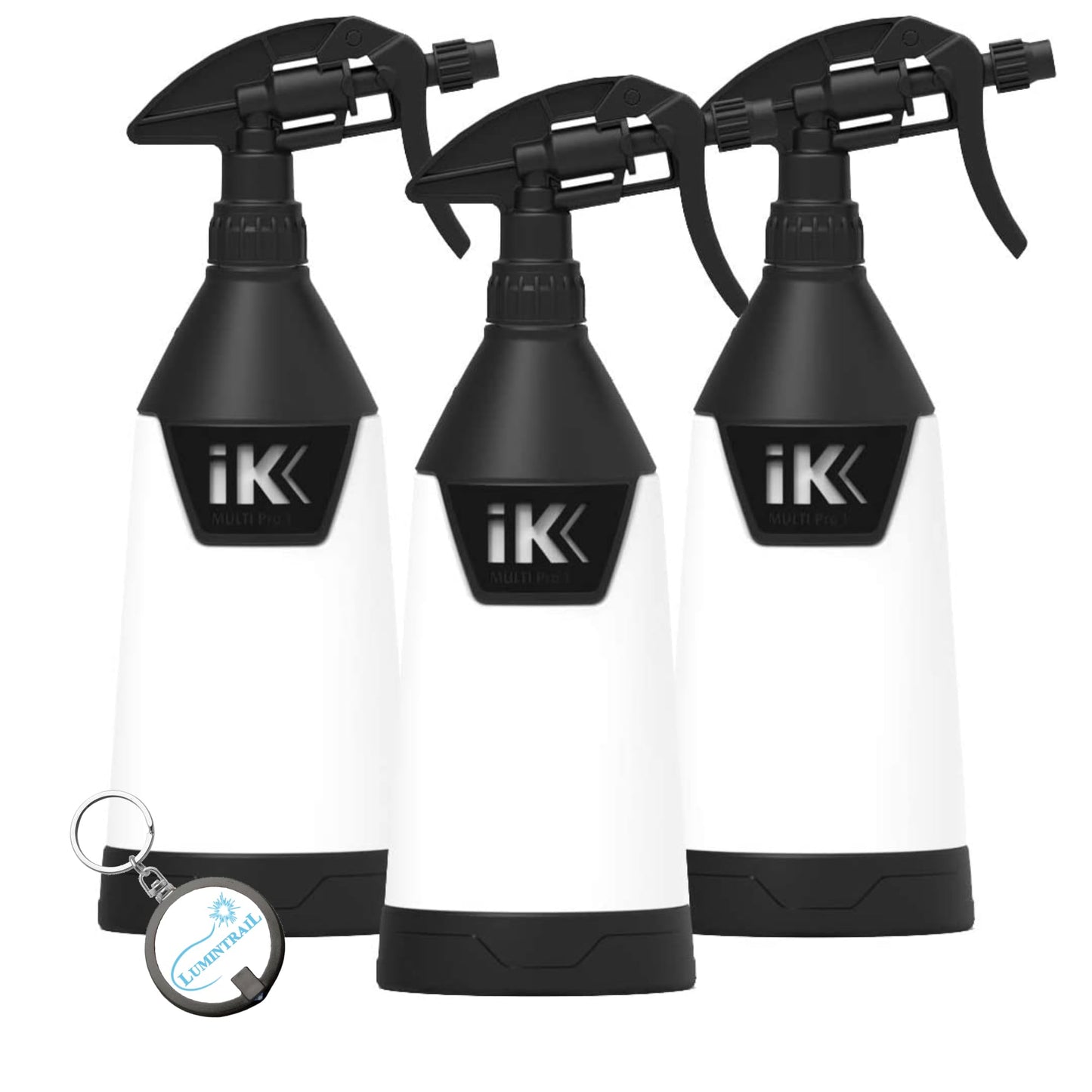 IK Sprayers Multi Trigger 1 (Multi TR 1) Sprayer 3 Pack Bundle with Keychain - Spray Detailer for Vehicle Detailing, Cleaning, and Maintenance