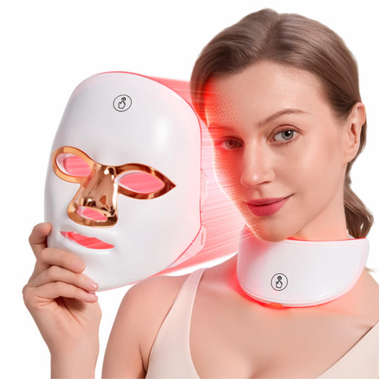 Aesthifae LED Face Mask for Wrinkles, Red Light Therapy for Face, Cordless NIR Red Light Therapy Mask with 7 Light Modes, 426 LEDs Rechargeable for Glowing Skin at Home White