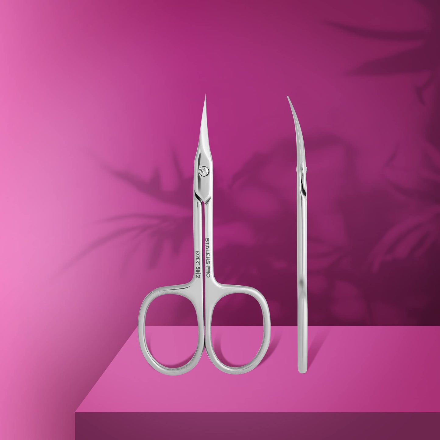 Staleks Pro Expert 50 Cuticle Scissors - Stainless Steel, Extra Fine Curved Blade for Precise Cuticle Trimming: Professional Manicure Scissors for cuticle SE-50/2