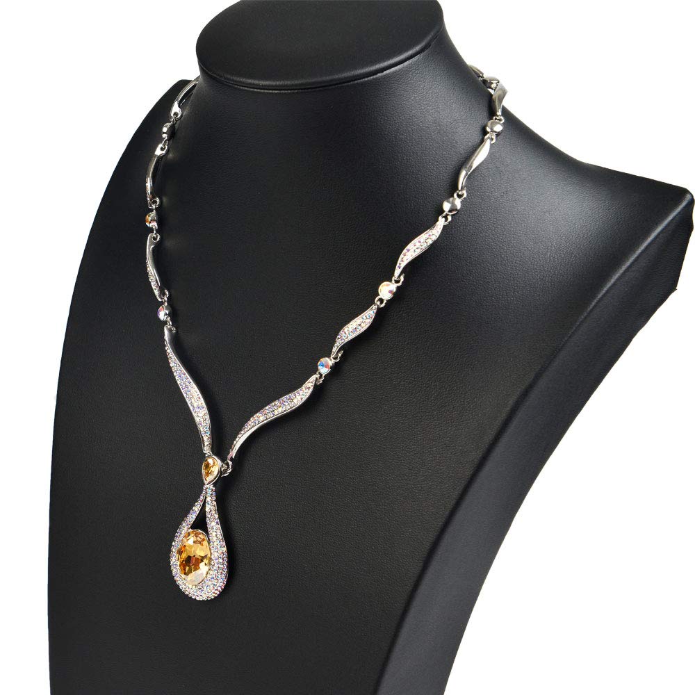 Oirlv Leather Necklace Display Stand Black Jewelry Mannequin H 13.2"