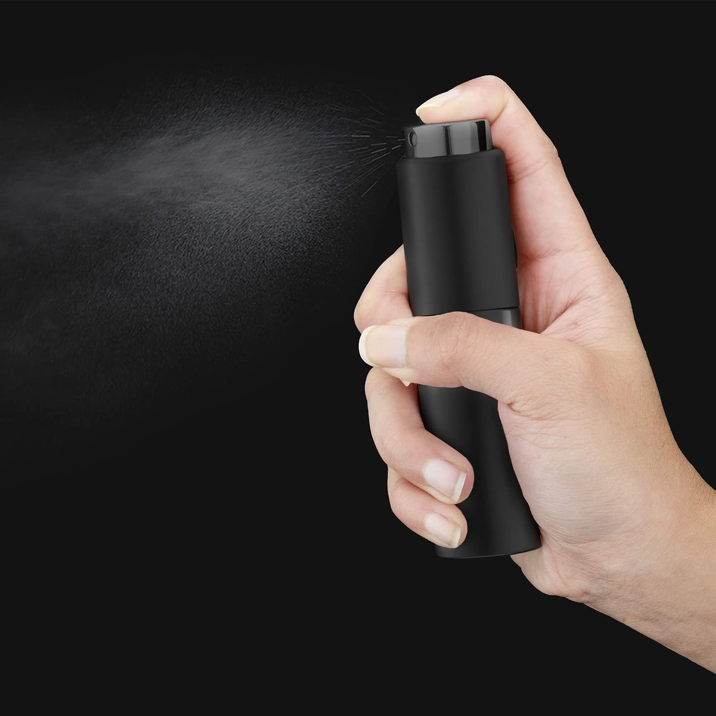 owlyee 20ML Perfume Atomizer, Travel Cologne Spray Bottle, Mini Empty Sprayer Dispenser (Black,4PCS)