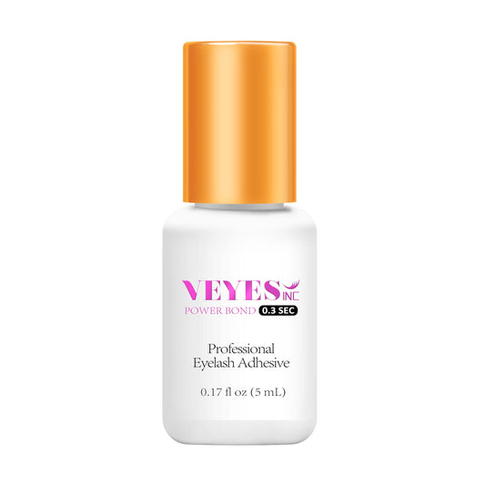 VEYES INC Eyelash Extension Glue 0.3 Sec Drying Up to 8 Weeks Retention Black Lash Adhesive Salon Use for Lash Tech 0.17 fl.oz / 5ml