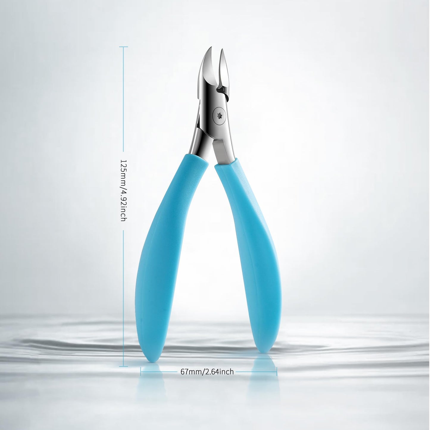 FVION Toenail Clippers, Professional Thick & Ingrown Toe Nail Clippers for Men & Seniors, Velvet-Soft Handle Toenail Cutter/Colorful Nail Clippers, High Grade Stainless Steel