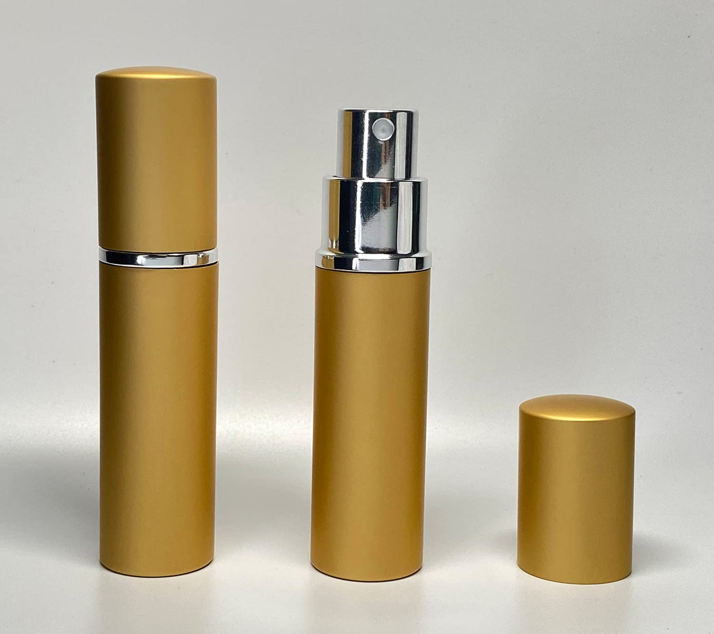 ZbFwmx 20 Pack Set 10ML Protable Refill Bulk Atomizer Spray Travel Perfume Bottle Hydrating Empty Bottle (20Pack Metal Gold)