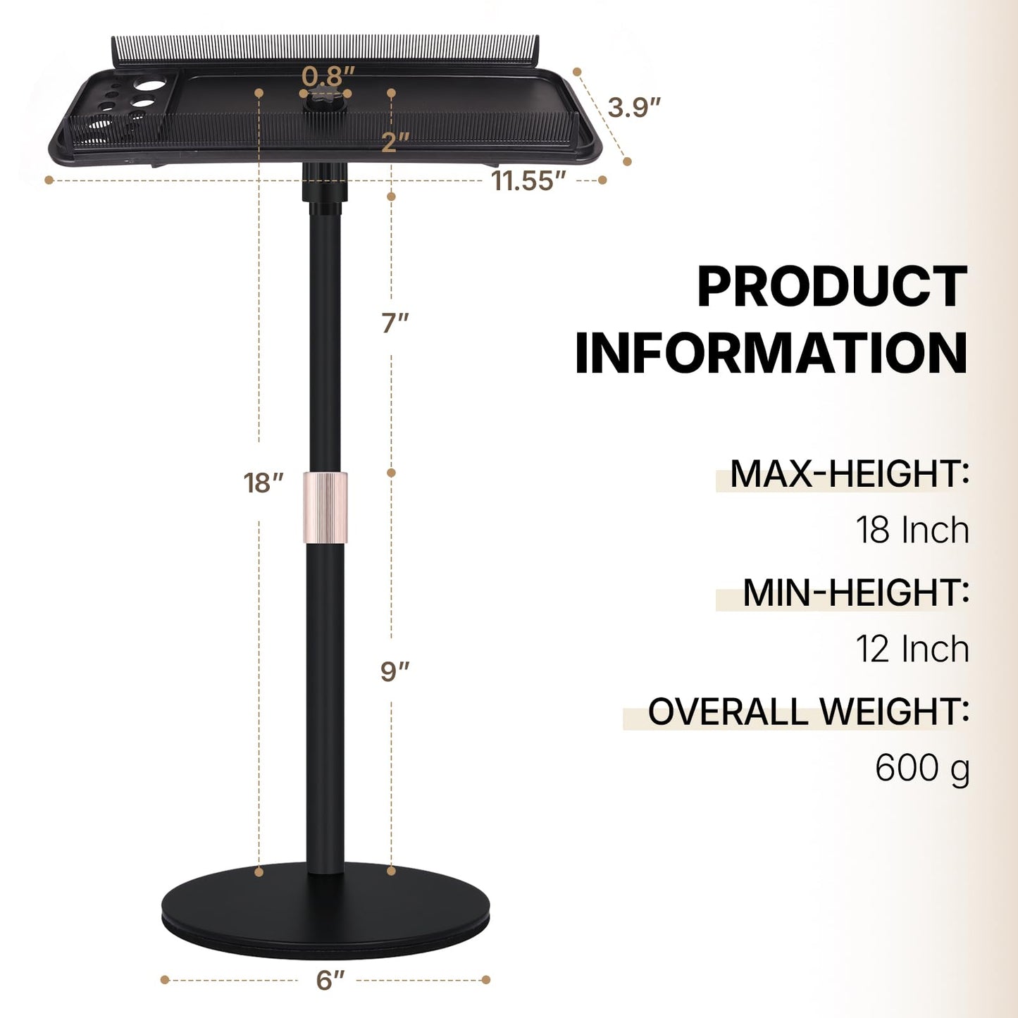 Hair Extension Holder Braiding Rack Stand - Adjustable Height Tripod Hair Organizer for Braiding Hair, Wigs, Extensions, Tinsel & Bangs | Portable Storage Display for Salon, Barber Shop & Home Use