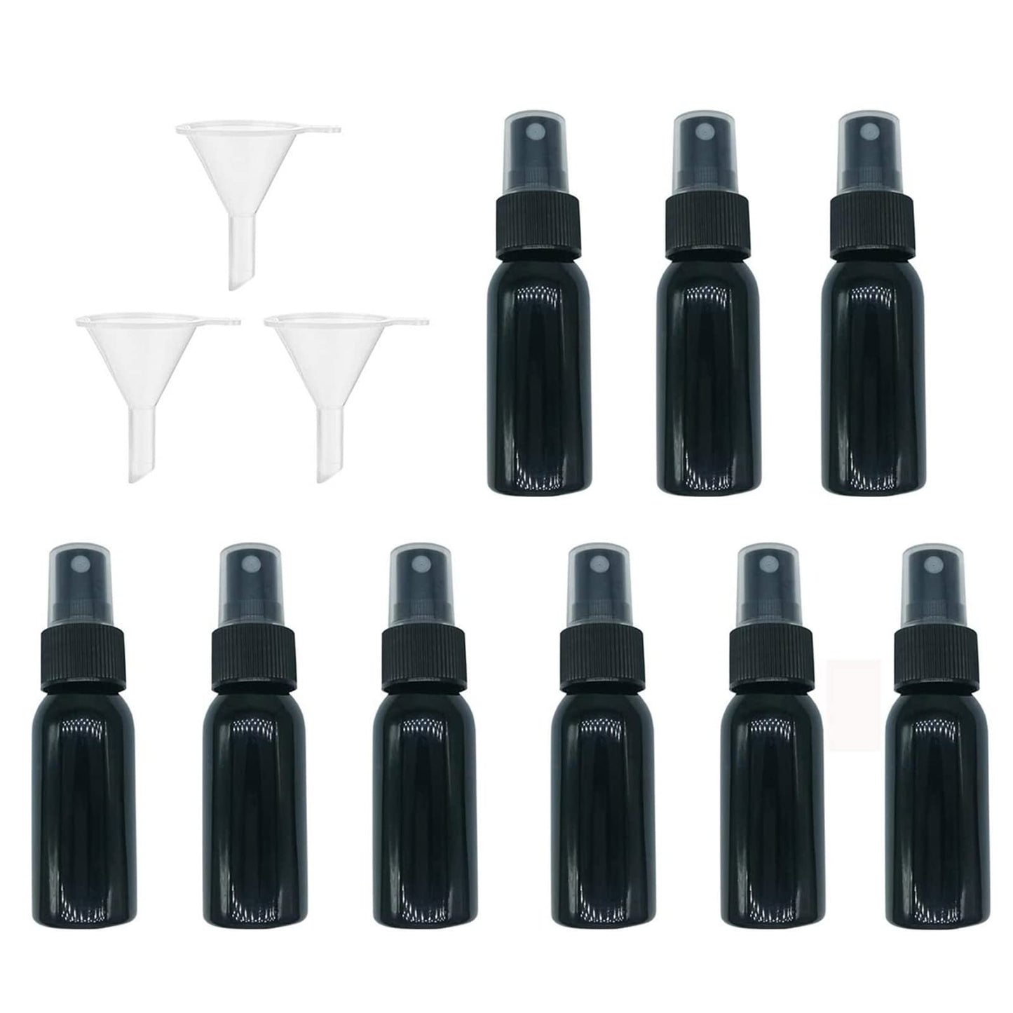 HOSL 36Pack 1 Ounce spray bottles Refillable Fine Mist Spray Bottles Perfume Sprayer Bottle Cosmetic Atomizers Spray Bottles for cleaning (Black)