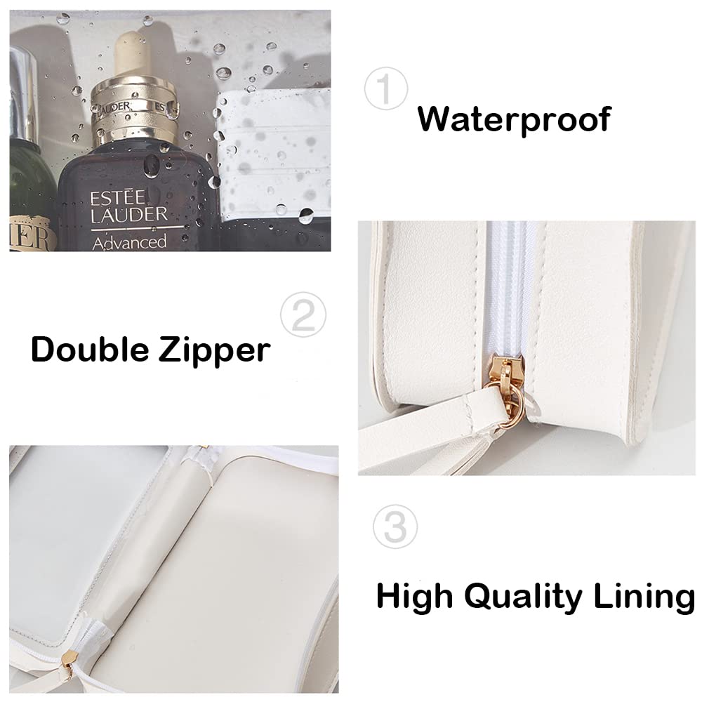 Clear Makeup Bag Small, TSA Approved Portable Toiletry Bag with Zipper Cosmetic Travel Bag Makeup Organizer Case Mini Makeup Pouch for Purse Car Organizer Bag for Women Men