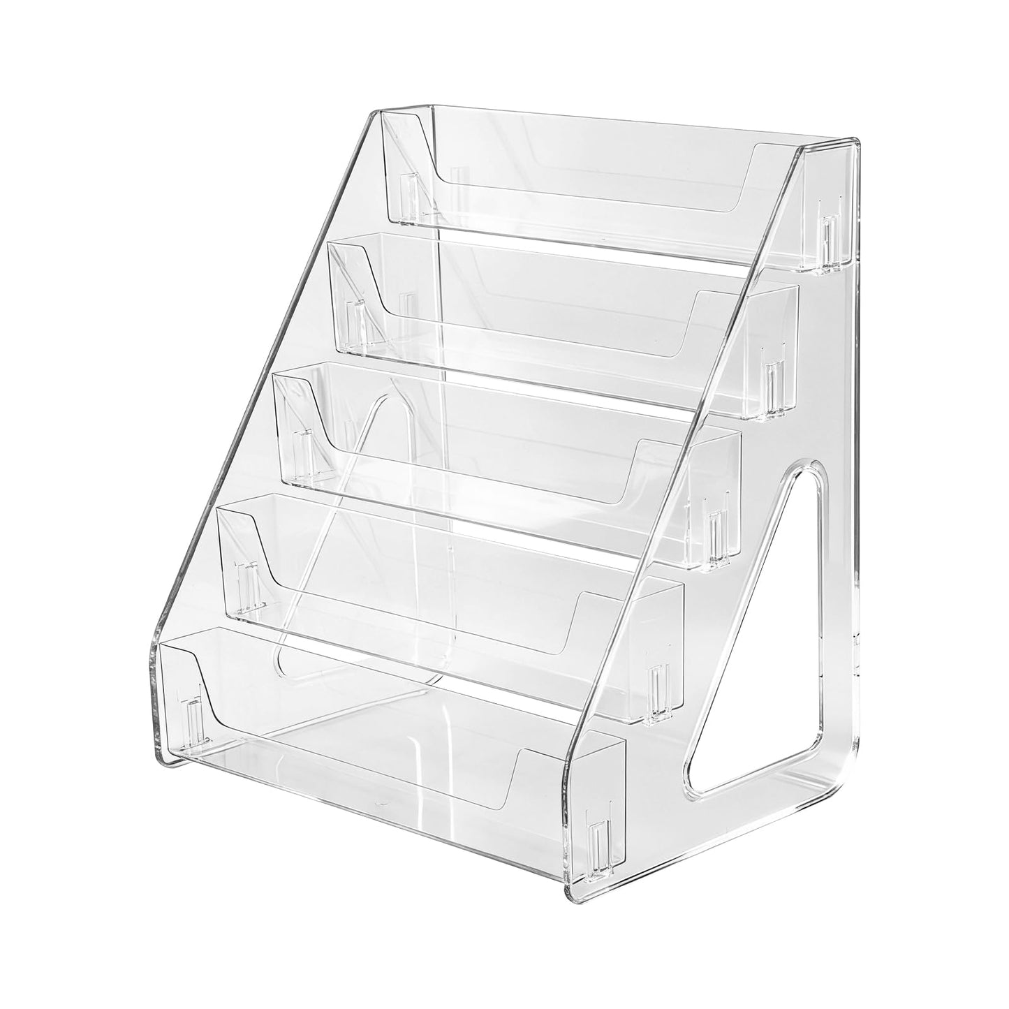VKAXRMZTP 5-Tier Clear Acrylic Cookie Display Stand, Rectangular Shelves, Clear Tiered Dessert Stand for Bakers Vendors, Professional Display Riser for Cookies, Cupcakes, Muffins & Pastries