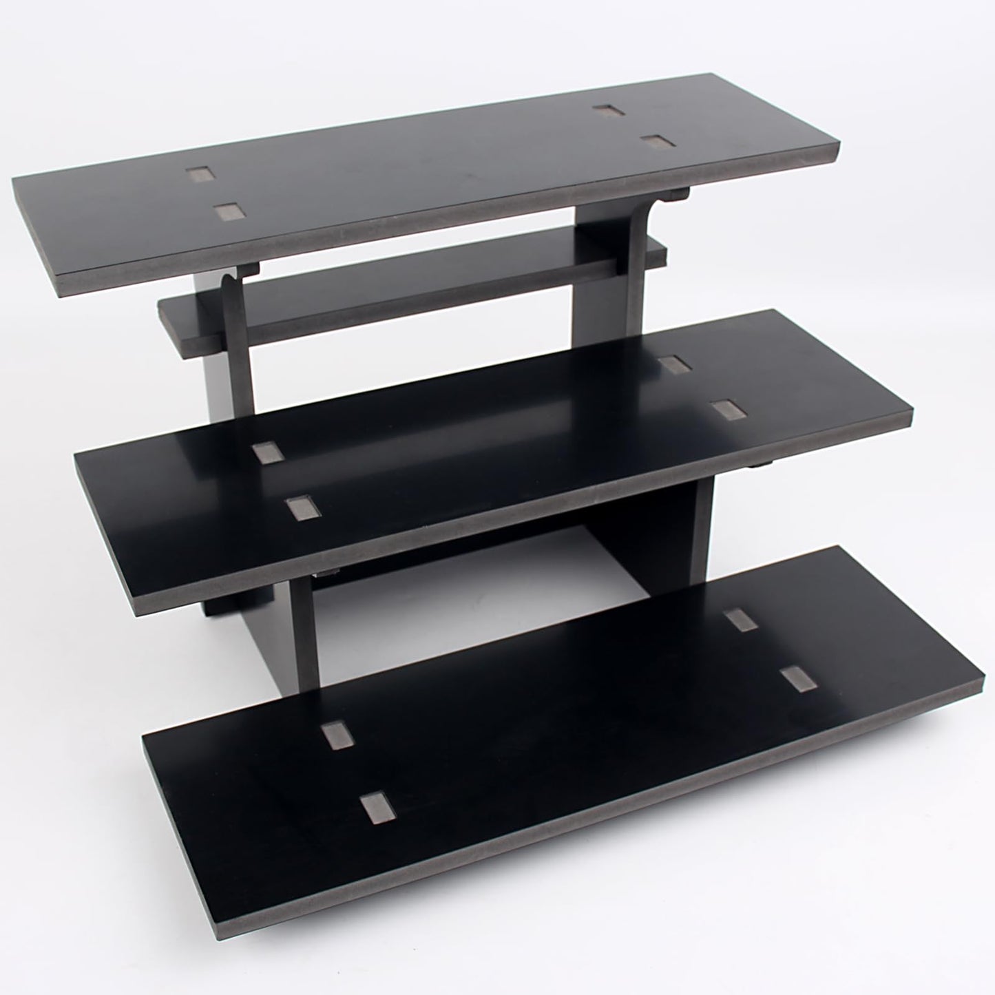 HAOWUJIN 3 Tier Staight Retail Table Display Stands Farmers Market Display Shelf for Food & Merchandise, Portable Retail Display Shelves for Retail Stores & Vendors for Cupcake Stand, Craft Shows