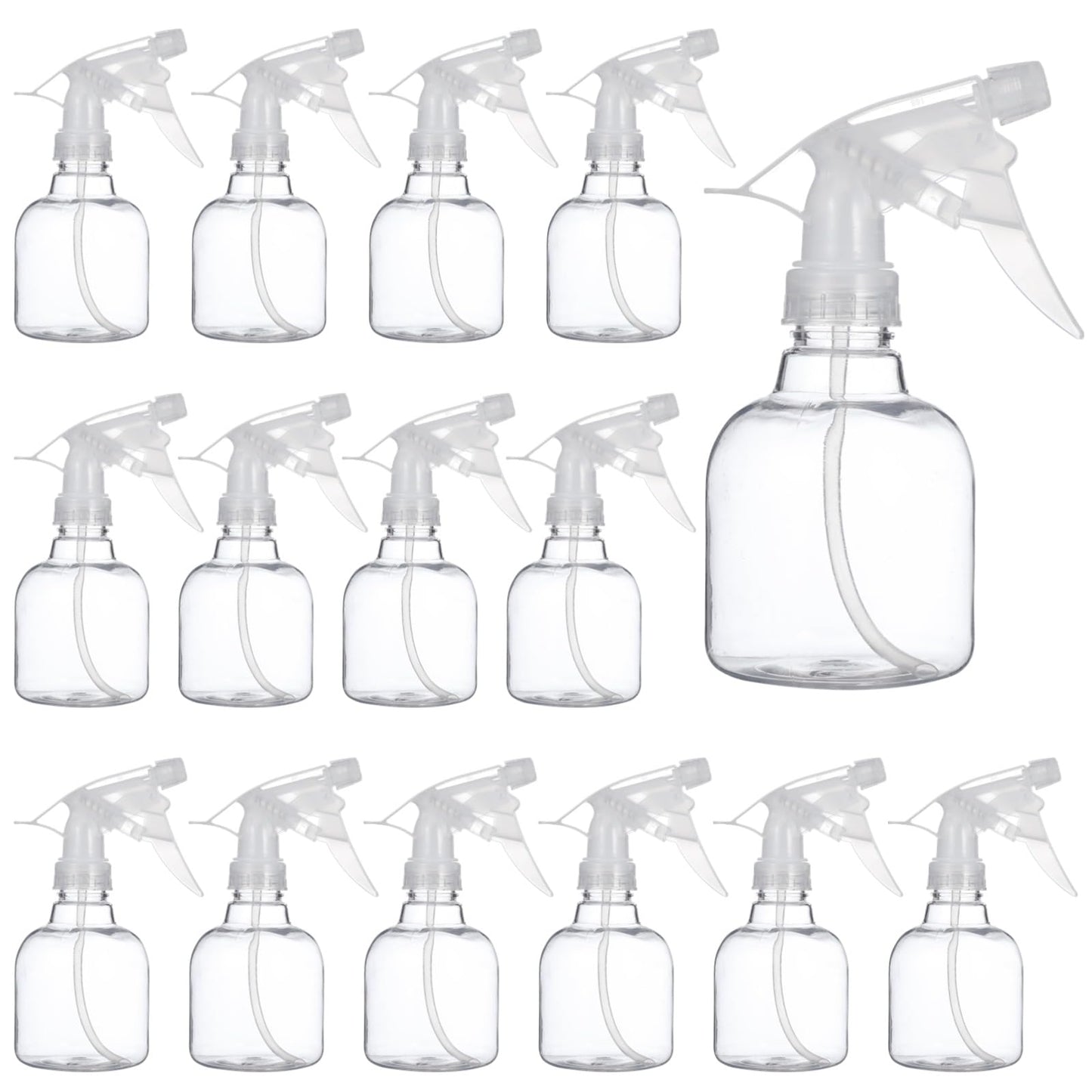 Skdqiee 24 Pcs Refillable Spray Bottles, Small 8 oz Plastic Spray Bottles with Adjustable Nozzles for Gardening, Hair Care, Cleaning