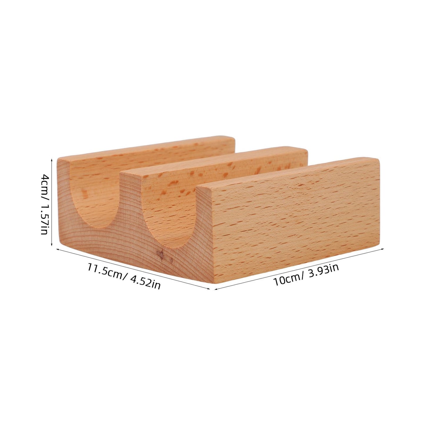 Cabilock Wooden Sushi Taco Holder, 2-Slot U-Shaped Hand Roll Stand, Japanese Temaki Display Rack for Home Kitchen & Restaurant, Authentic Sushi Roll Serving Tray & Sashimi Presentation Plate