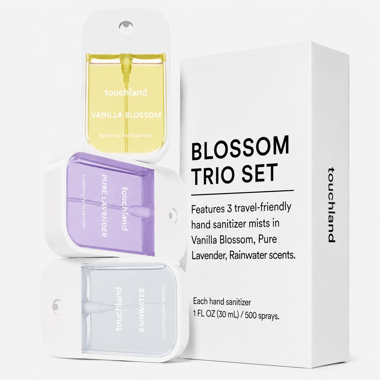 Touchland Hand Sanitizer Spray, Blossom Trio - 3 x 1 FL OZ