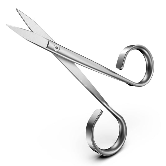 FVION Thick Toe Nail Scissors for Seniors – Precision Nail Scissor for Thick & Ingrown Nails, Stainless Steel Toenail and Fingernail Scissors with Ergonomic Handle (Silver)