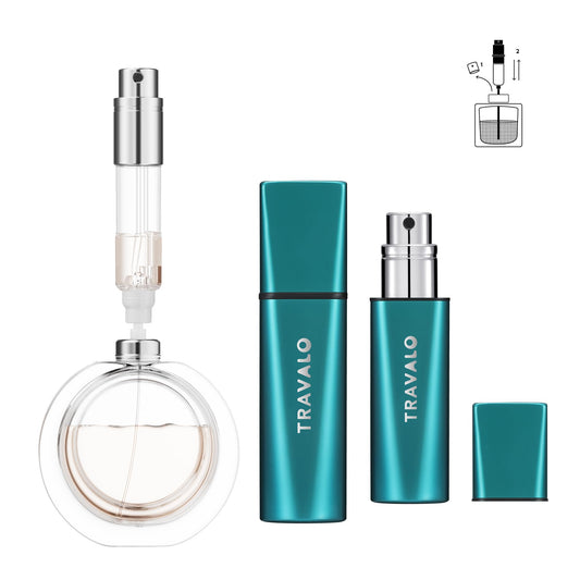 Travalo OBSCURA Ultimate Bottom-Fill Perfume Atomizer with HD Spray - 5ml Leakproof Travel Bottle, Refillable Portable Fragrance Dispenser for Her & Him (OBSCURA, GREEN)