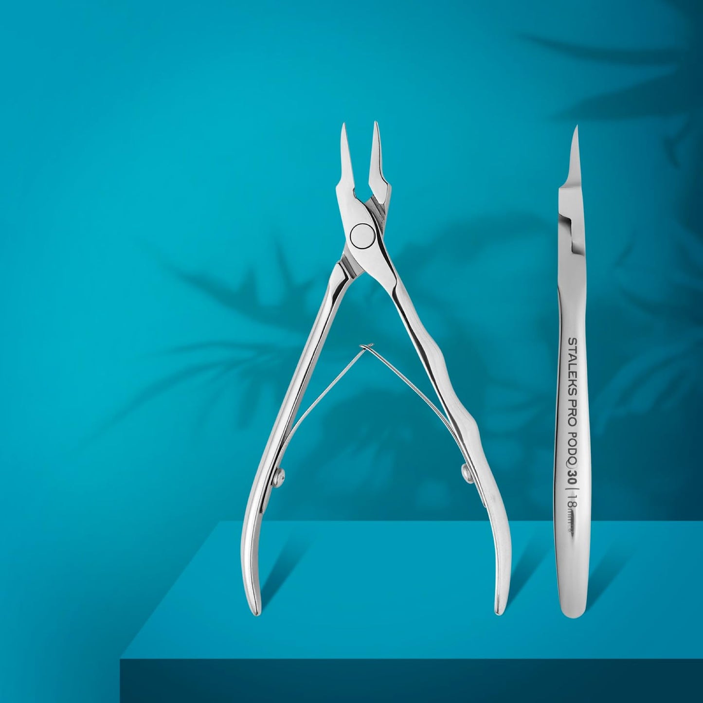 Staleks Podo 30 Podology Nippers for Ingrown Toenails – 18 mm Blades – Narrow Tips with Blunt Ends – Double Spring Design for Medical Pedicure