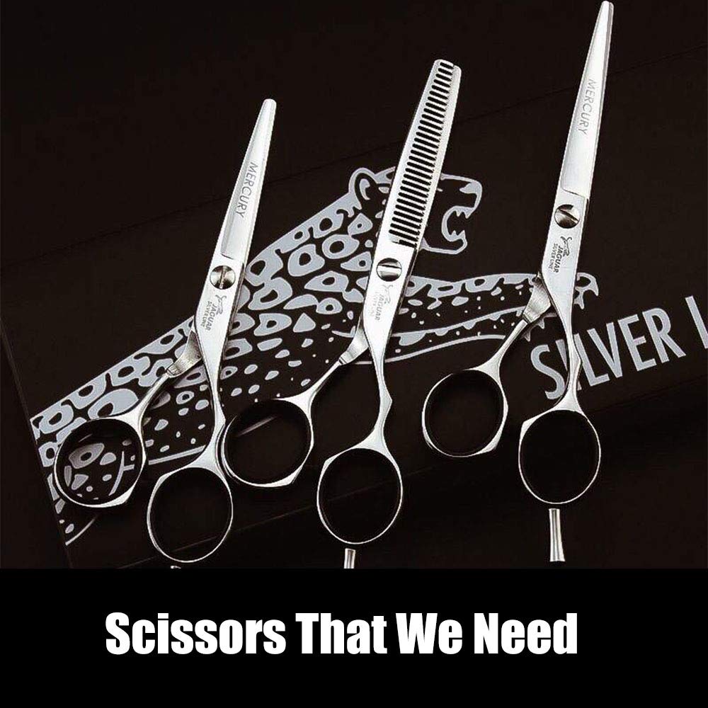 Jaguar Shears White Line Silver Ice 6" Professional, Ergonomic, Steel Hair Cutting, Trimming