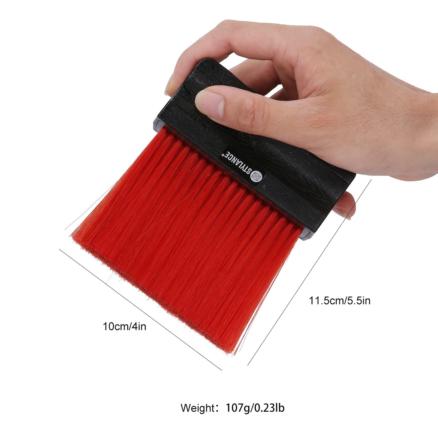 Pro Barber Barber Neck Duster Brush for Hair Cutting, Soft Household Hair Neck Cleaning Brush, Professional Salon Tool (Black Brown)