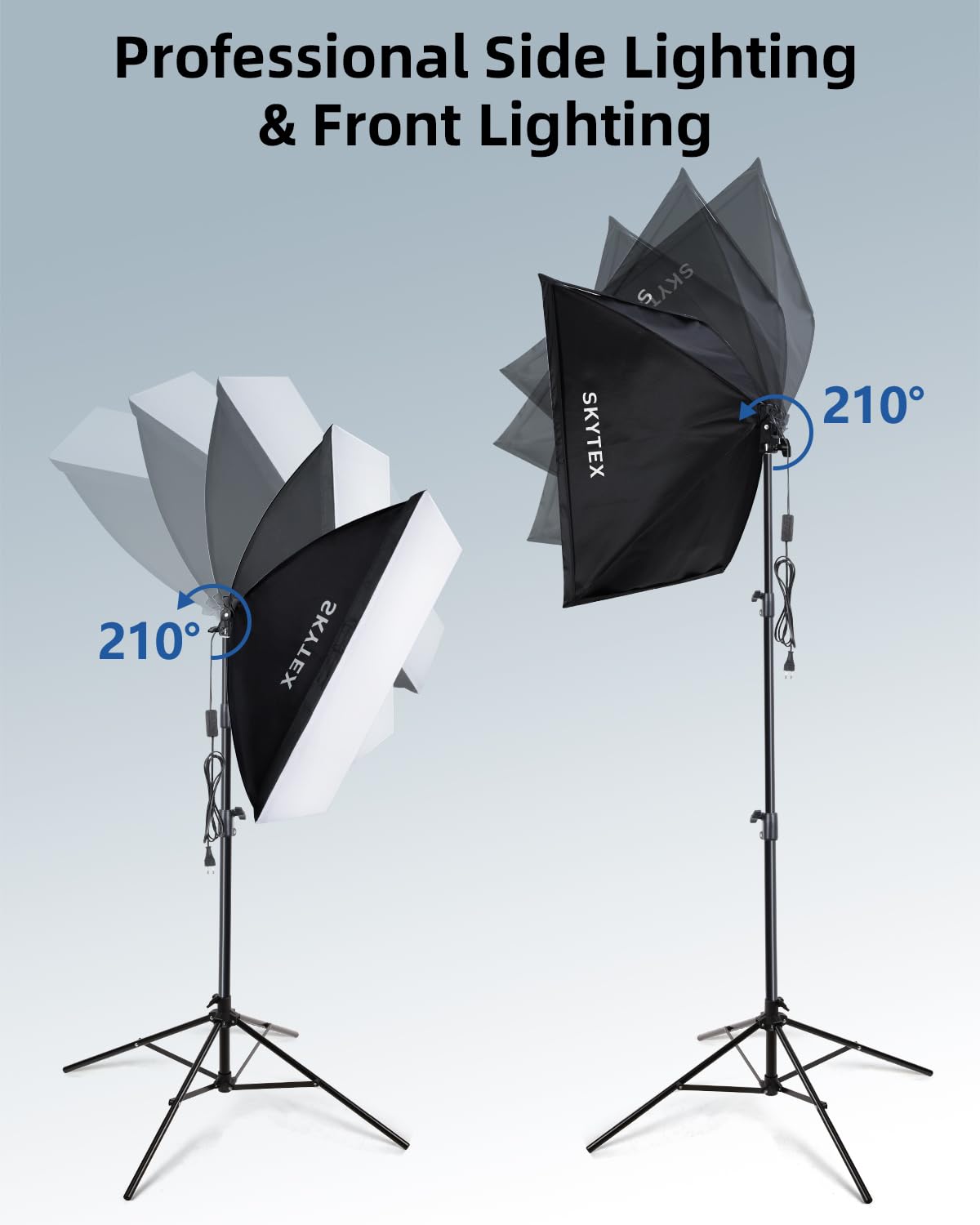 Skytex Softbox Lighting Kit 3Pack, 20x28in Soft Box | 135W 5500K E27 Bulb Continuous Photography Lighting, Photo Studio Lights Equipment for Camera Shooting, Video Recording