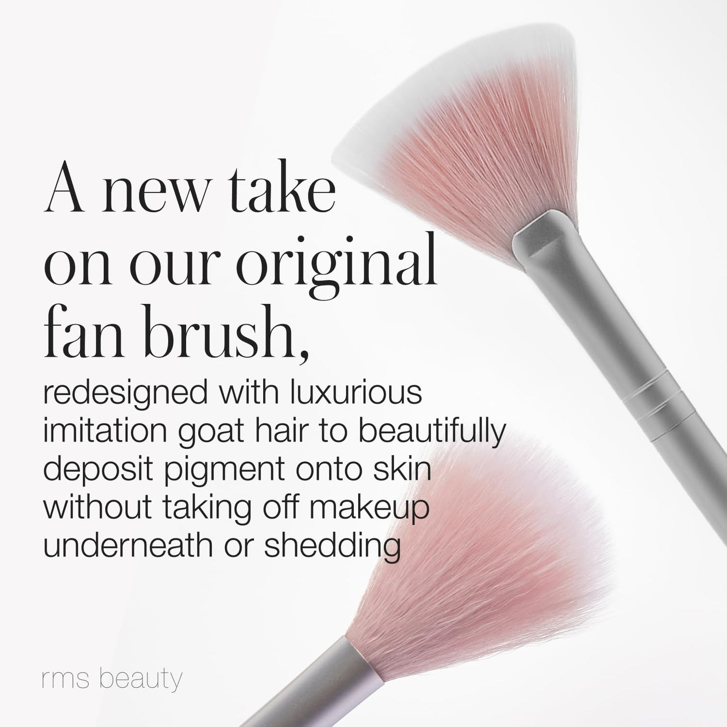 RMS Beauty Skin2Skin Face Makeup Brush - Vegan Synthetic Beauty Tools for Foundation, Concealer and Blush Application