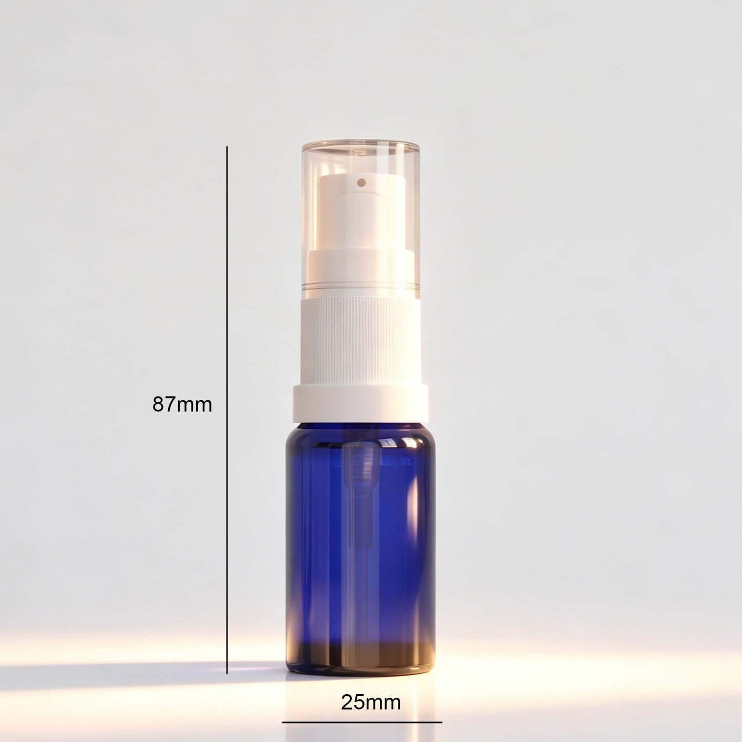 Jagolain 10ml 12 Pack Blue Glass Pump Bottle, 1/3oz Travel Refillable Cream Lotion Essentail Oil Bottles,Empty Small Cosmetic Dispenser Shampoo Containers (10ml blue 12pcs)