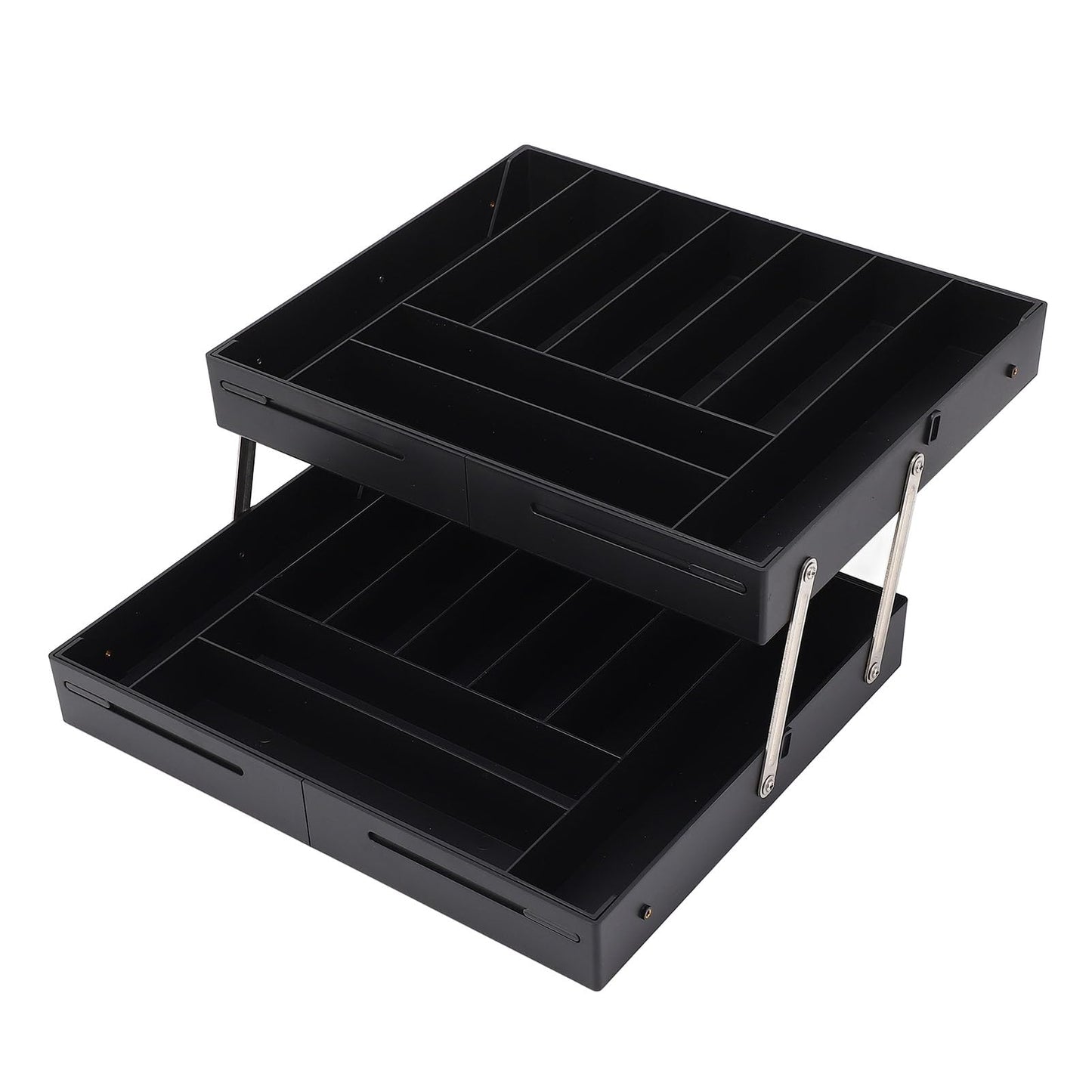 Sorandy 2 Tier Drawer Organizer, Expandable Organizer, Multi Level Expandable Desk for Office Supplies, Kitchen Gadgets, Utensils, Vanity, Makeup, Jewelry (Black)