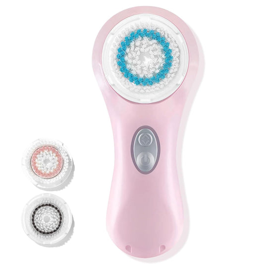 Microtree Electric Facial Cleansing Brush, Sonic Vibrating Rechargeable Face Scrubber Exfoliator, 2 Speeds for Gentle Clean, Face Wash Brush - No Rotation, Safe for All Skin Types
