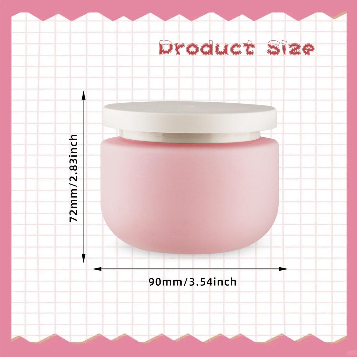 DynnnDy 6 Pcs 250ml/8oz Matte Pink Plastic Cream Jars with 6 Spatulas Empty Refillable Facial Scrub Bottles Travel Size Cosmetic Containers for Powders Lotion Pills Jewelry Toiletries