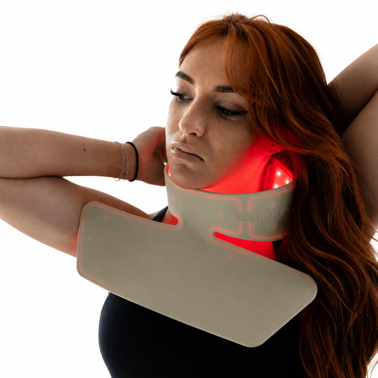 Fringe LED Neck & Chest Mask – Red, Infrared & Blue Light Modes for Skincare Routine