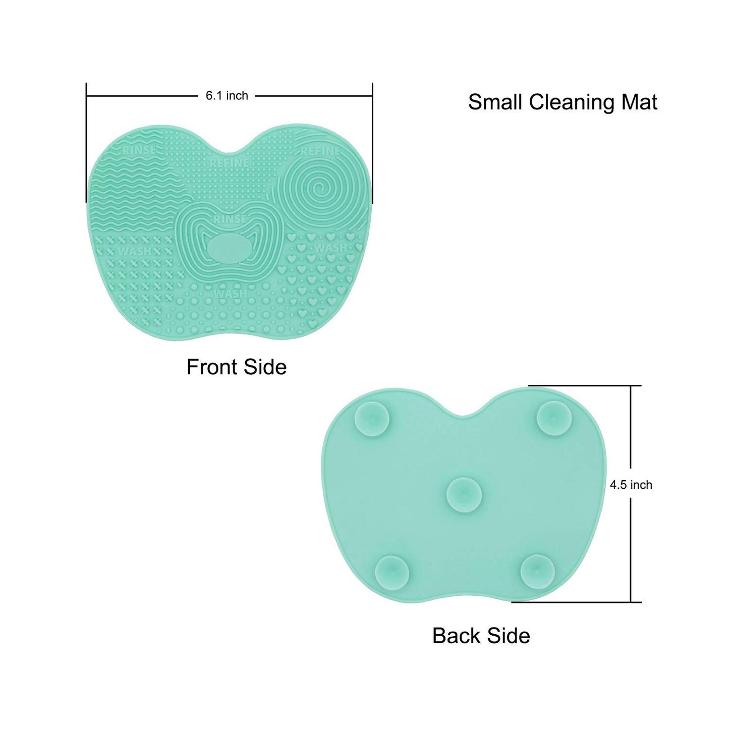 LORMAY Silicone Makeup Brush Organizer with Makeup Brush Cleaning Mat - Brush Holder for Air Drying, Easy to Mount to Wall, Mirror, Dresser or Tile, Mint Green