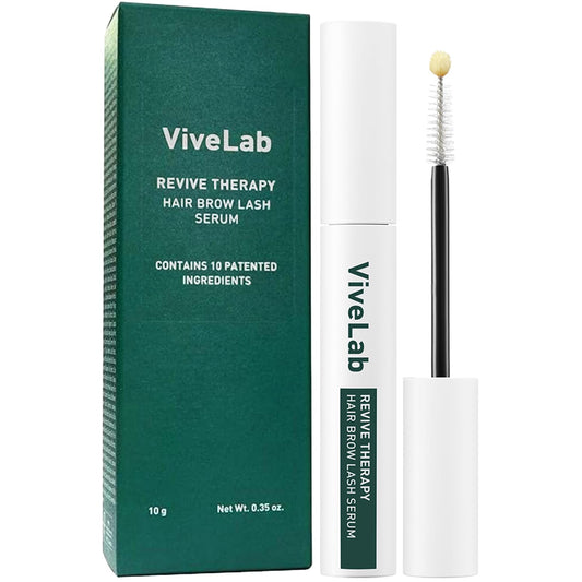 ViveLab Lash Enhancing Serum - Multi-Peptide & Biotin Infused Formula for Longer, Thicker, Fuller Looking Lashes & Brows - Clinically Proven, Vegan & Cruelty-Free