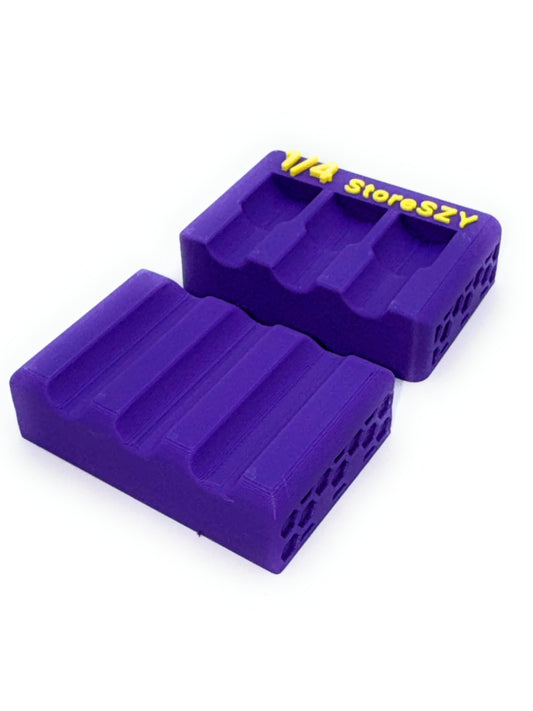 StoreSZY Custom Magnetic Extension Storage Holder – Toolbox Organizer for Wobble, Straight & Impact Extensions | Durable 3D Printed Tool Holder for Garage & Workshop (Purple/Yellow, 1/4-1/4-1/4)