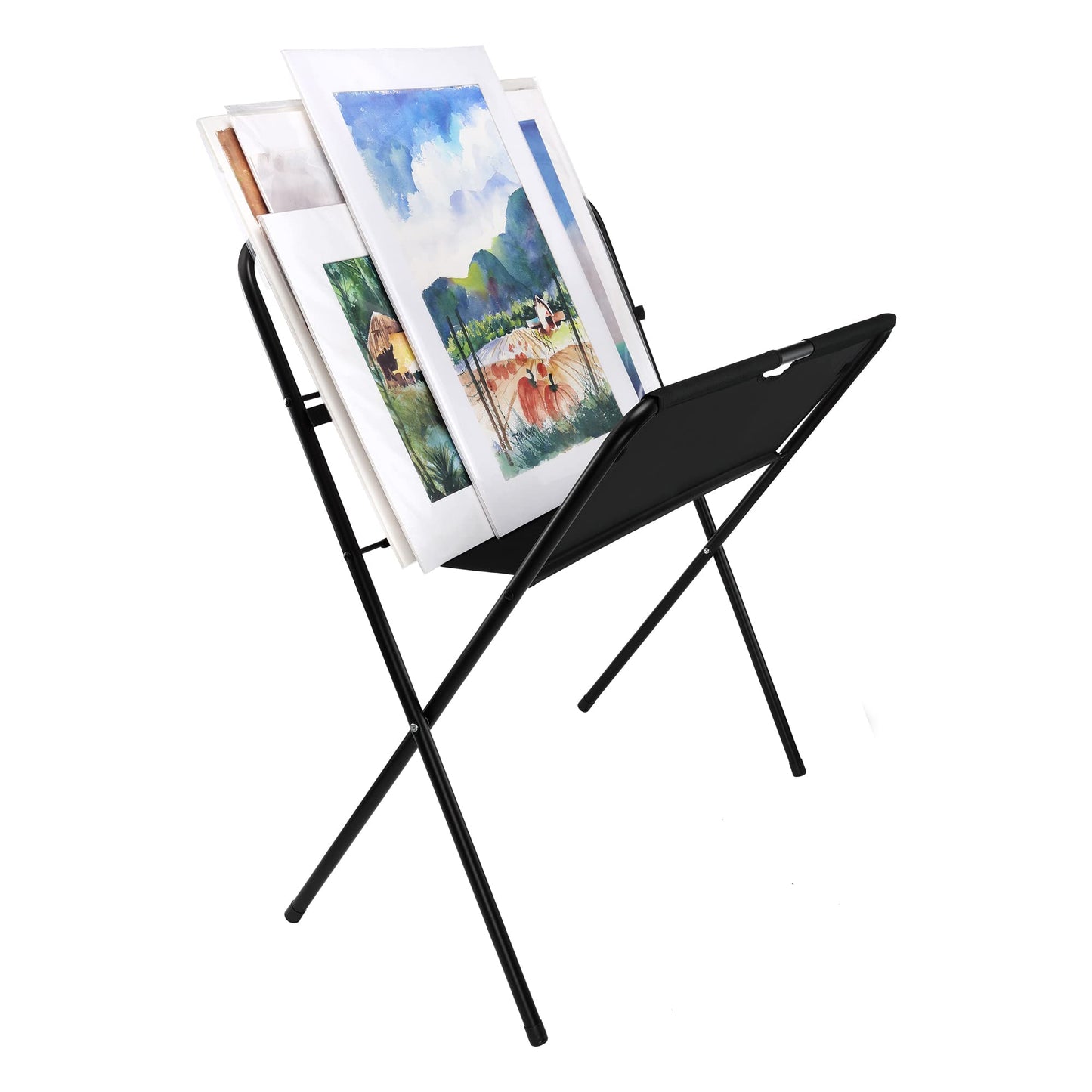 Creative Mark Folding Canvas Jumbo Print Rack - Artist Gallery Portable Display Rack for Posters, Artwork, Prints, Canvas, Panels, Galleries, Studios & Storage