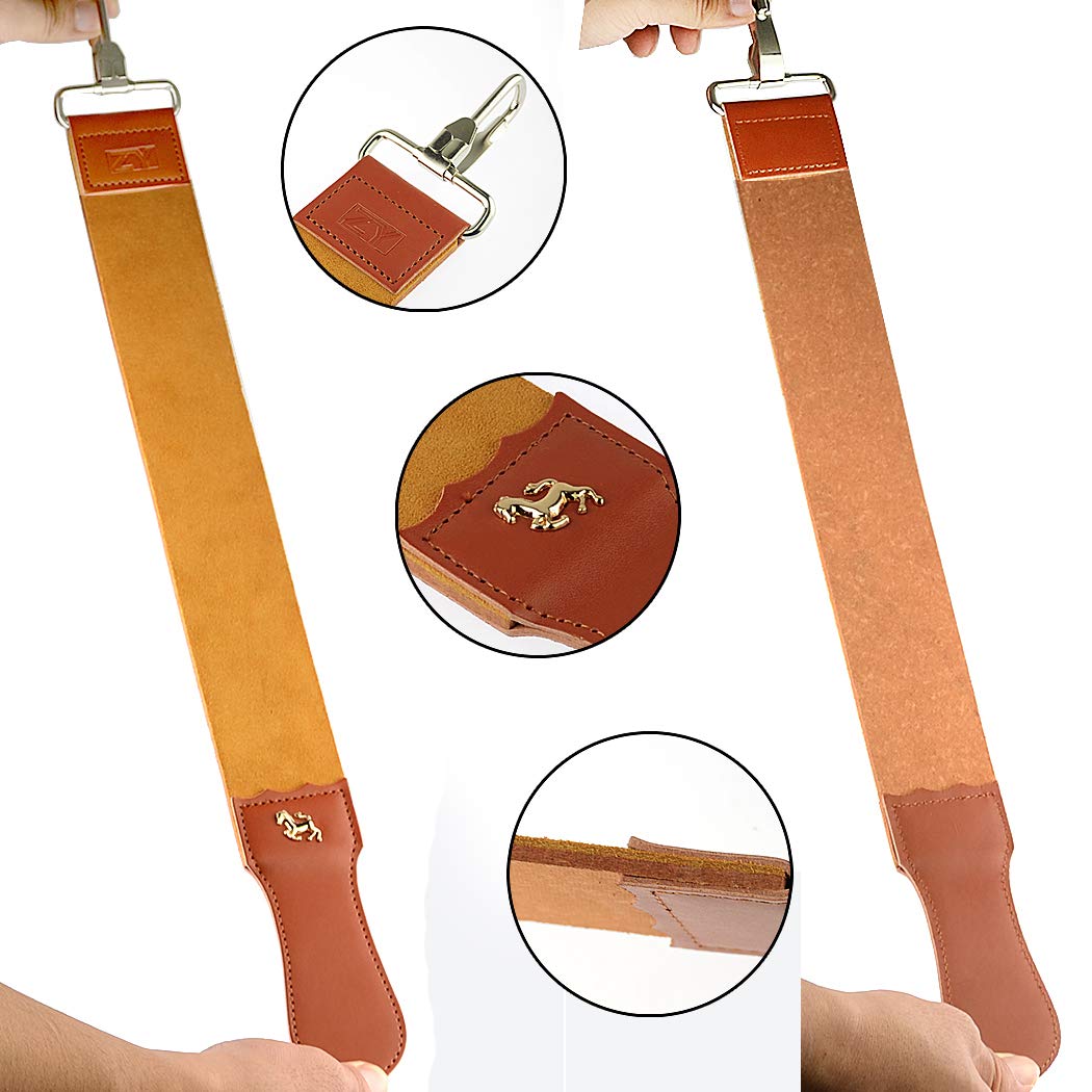 Grandslam Shaving Straight Razor Kit, Steel Cutthroat Straight Razor With Leather Strop, Sharp, Pure Badger Hair Shaving Brush with Wooden Handle,Shaving Bowl,Soap and Stand, Gift for Men