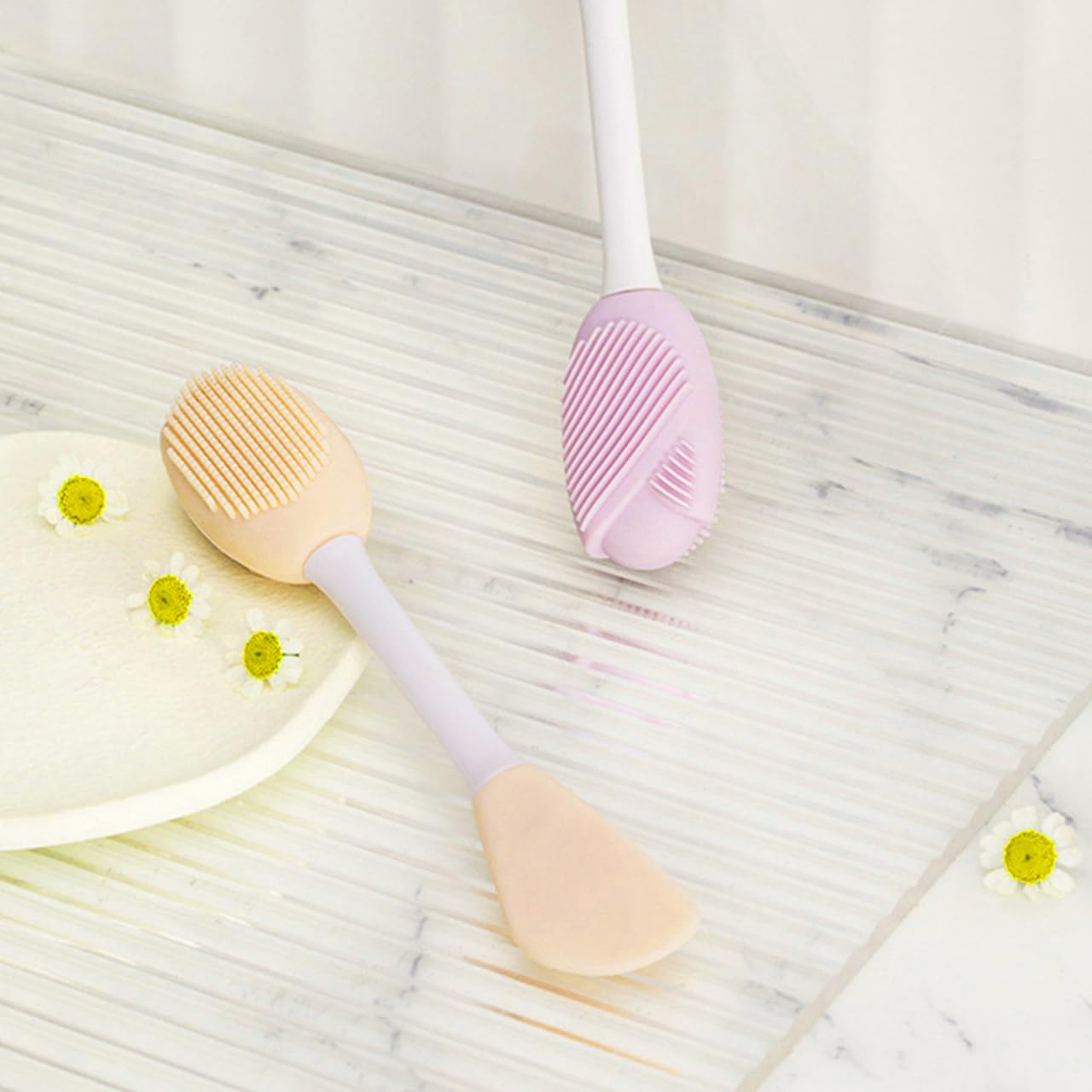 Professional Silicone Facial Mask Mixing Bowl Set 4-in-1 DIY Mask Making Kit with Brush, Spatula & Measuring Spoon Portable Skincare Tools for Face, Hair & Spa