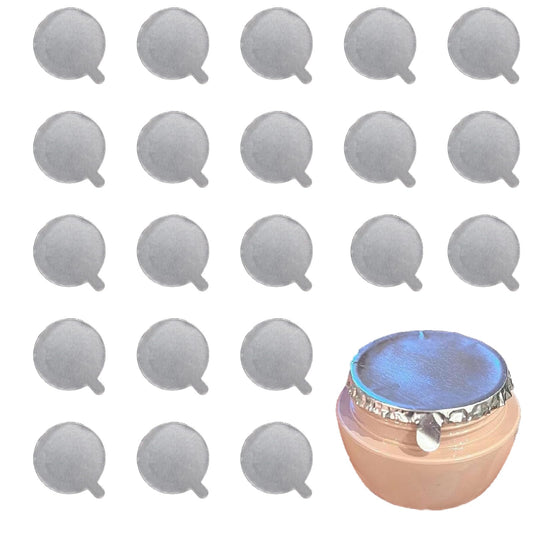 240 Pcs Aluminum Foil Sealing Stickers, 32mm Lids Foil Film Tapes, Foil Lid Seal Sticker for Cosmetic Tube Bottle, Skincare Bottle and Toothpaste (Silver)