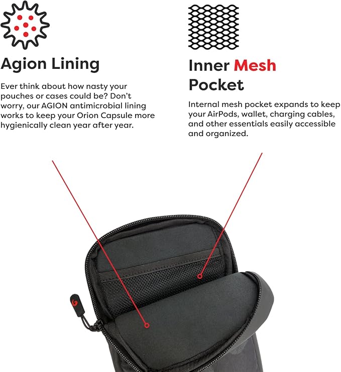 PHOOZY Orion Insulated Tech Bag For Travel - NASA Insulation Protects Your Phone, AirPods and Other Devices. Weatherproof X-Tech Shell with RFID Blocking Pocket for Complete Protection (SPACE WHITE)