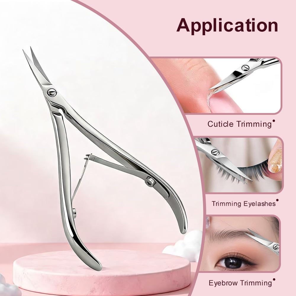 Lukayi Cuticle Nipper Plier, Ultra Sharp Stainless Steel Cuticle Trimmer, Professional Manicure Pedicure Nail Tool, Precision Dead Skin Remover Hangnail Cutter Clipper for Fingernails & Toenails