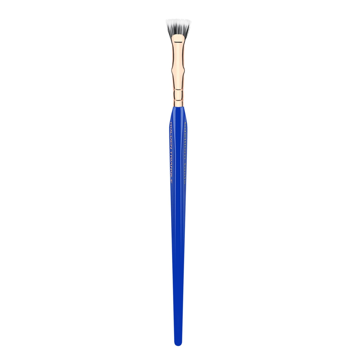Bdellium Tools Professional Makeup Brush - Golden Triangle 730 Bent Mascara Fan - With All Vegan and Soft Synthetic Fibers, For Applying Mascara (Blue, 1pc)