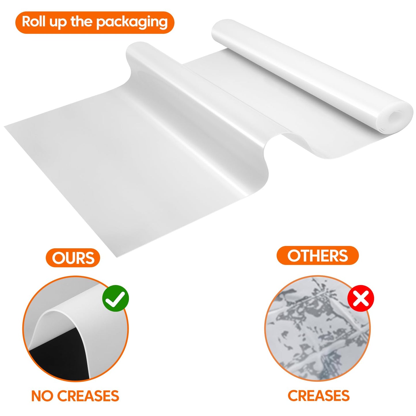 Large Silicone Mat for Kitchen Counter, 20" x 80" Cuttable Heat Resistant Mats for Countertop, Suitable for Dining Tables, Desks, Buffet Cabinet, etc. Skin-Friendly Material, Translucent