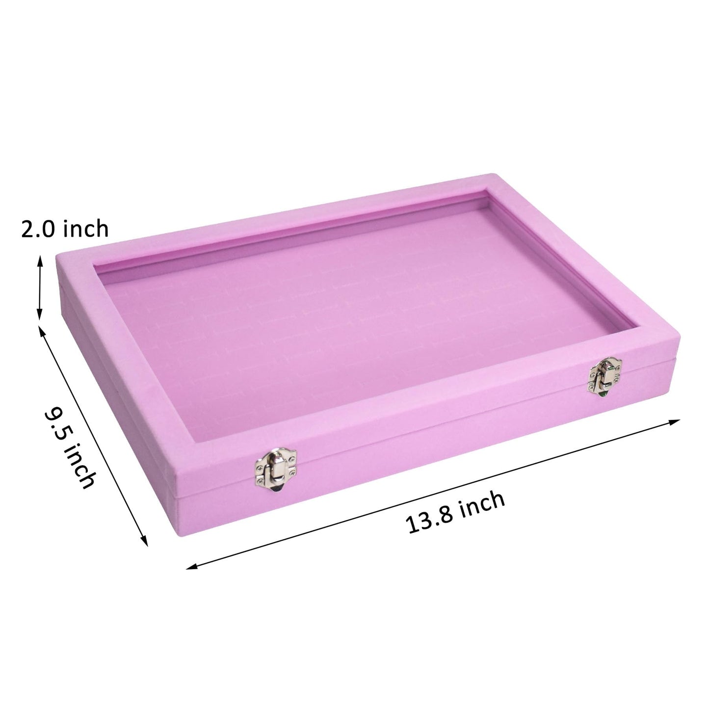 Vicoter Rings Organizer Tray 100 Slot Velvet Rings Earring Storage Box TranSparent Cover Jewelry Store Ring Display Box Jewelry Display Cabinet for Girl Wife Mother.