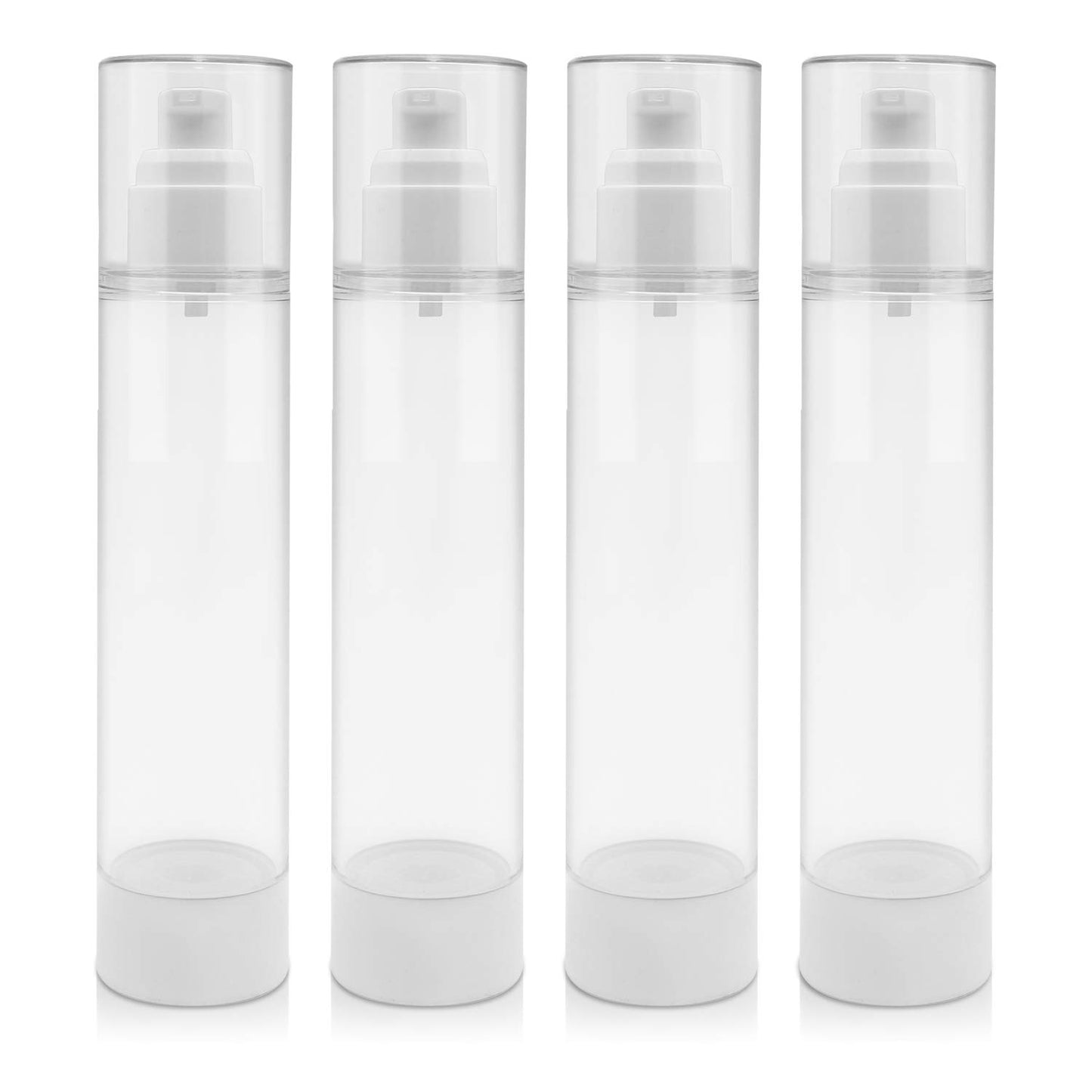 TRENDBOX 120ml / 4oz Airless Vaccum Pump Travel Bottles for Lotions, Cream - 4 Pack