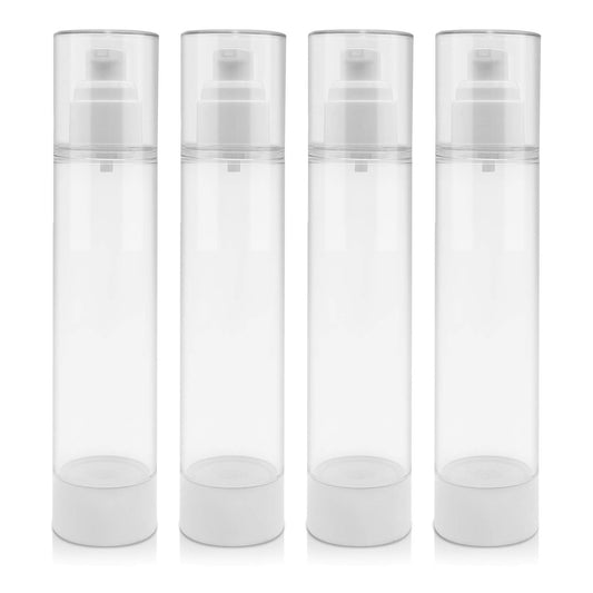 TRENDBOX 120ml / 4oz Airless Vaccum Pump Travel Bottles for Lotions, Cream - 4 Pack