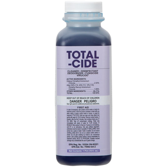 ForPro Total-Cide Disinfectant Solution, 2X Concentrated Formula, Hospital Grade Sanitizer & All Purpose Cleaner, 16 Fl Oz