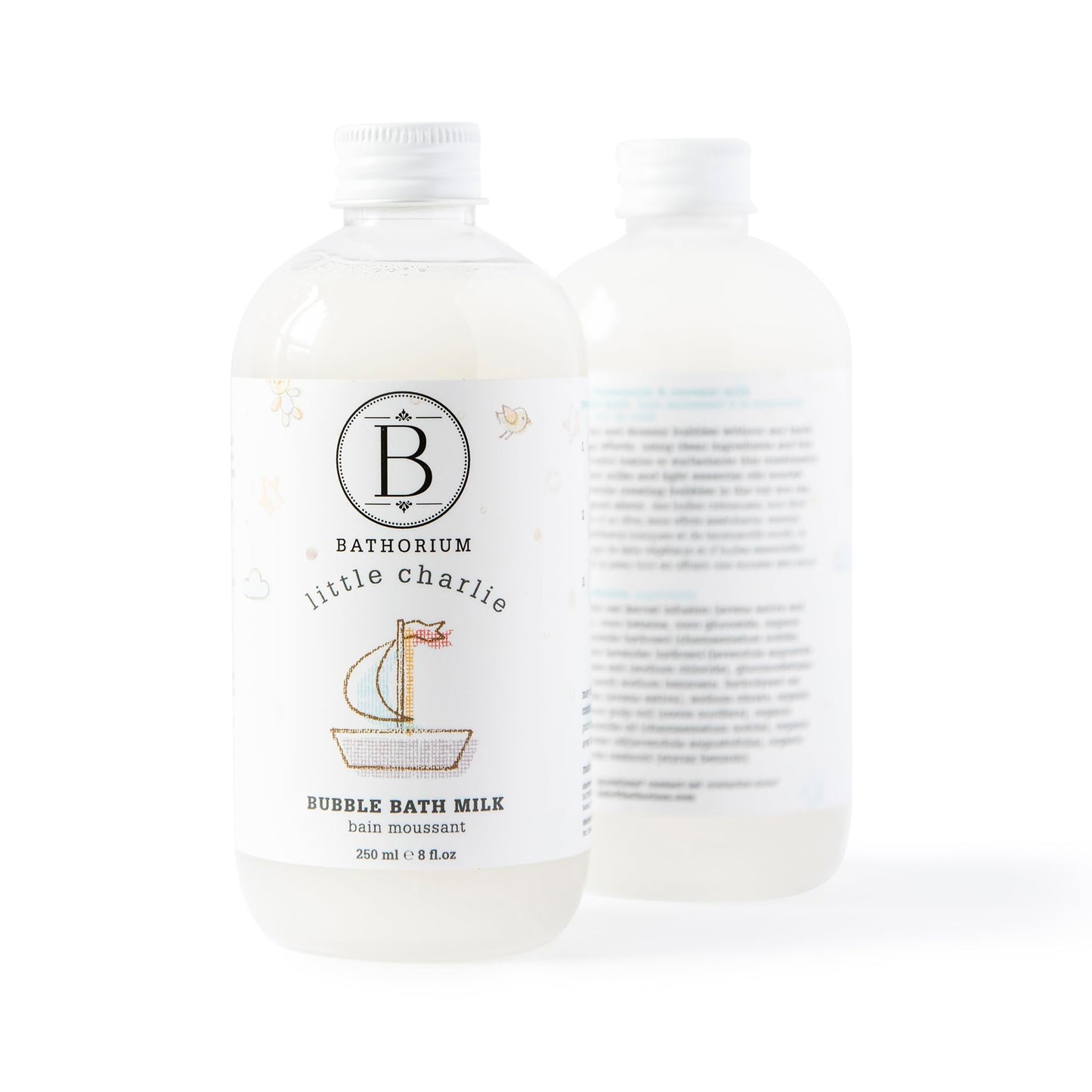 Bathorium Little Charlie Bubble Bath Milk, Gentle & Nourishing for Babies, Enriched with Coconut Milk & Oatmeal, Safe for Sensitive Skin, 8 fl.oz