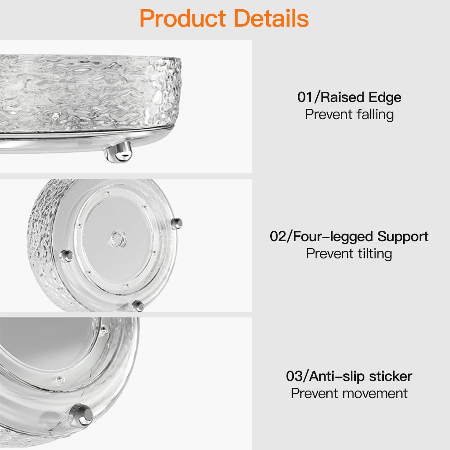 JUPITER WARRIOR Makeup Brush Holder with Lid and 360 Rotating Makeup Organizer for Dresser Bathroom Countertop and Kitchen, Ideal Gift for Girlfriend Wife Friends (Clear)