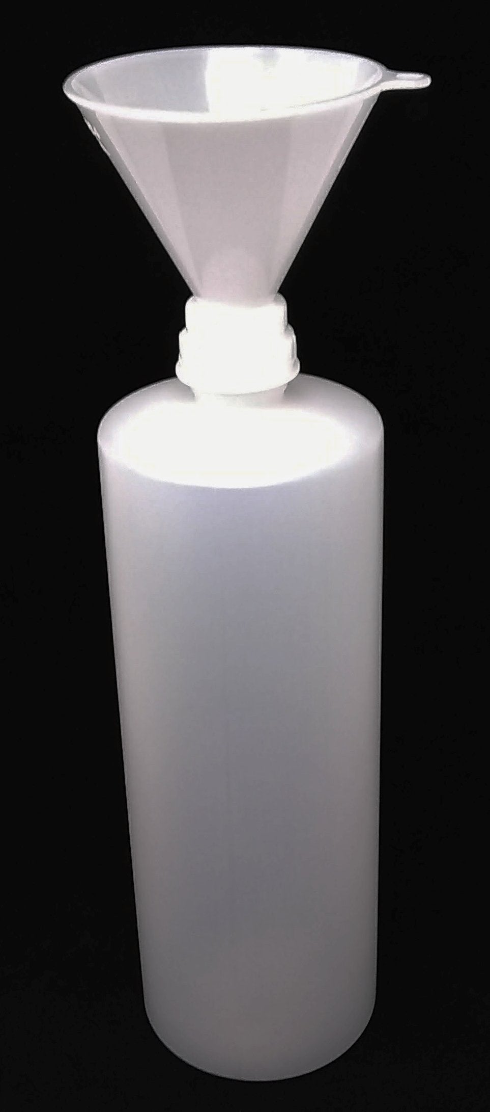 Earth's Essentials Four Pack of Refillable 8 Oz. HDPE Plastic Pump Bottles with Patented Screw On Funnel-Great for Dispensing Lotions, Shampoos and Massage Oils.