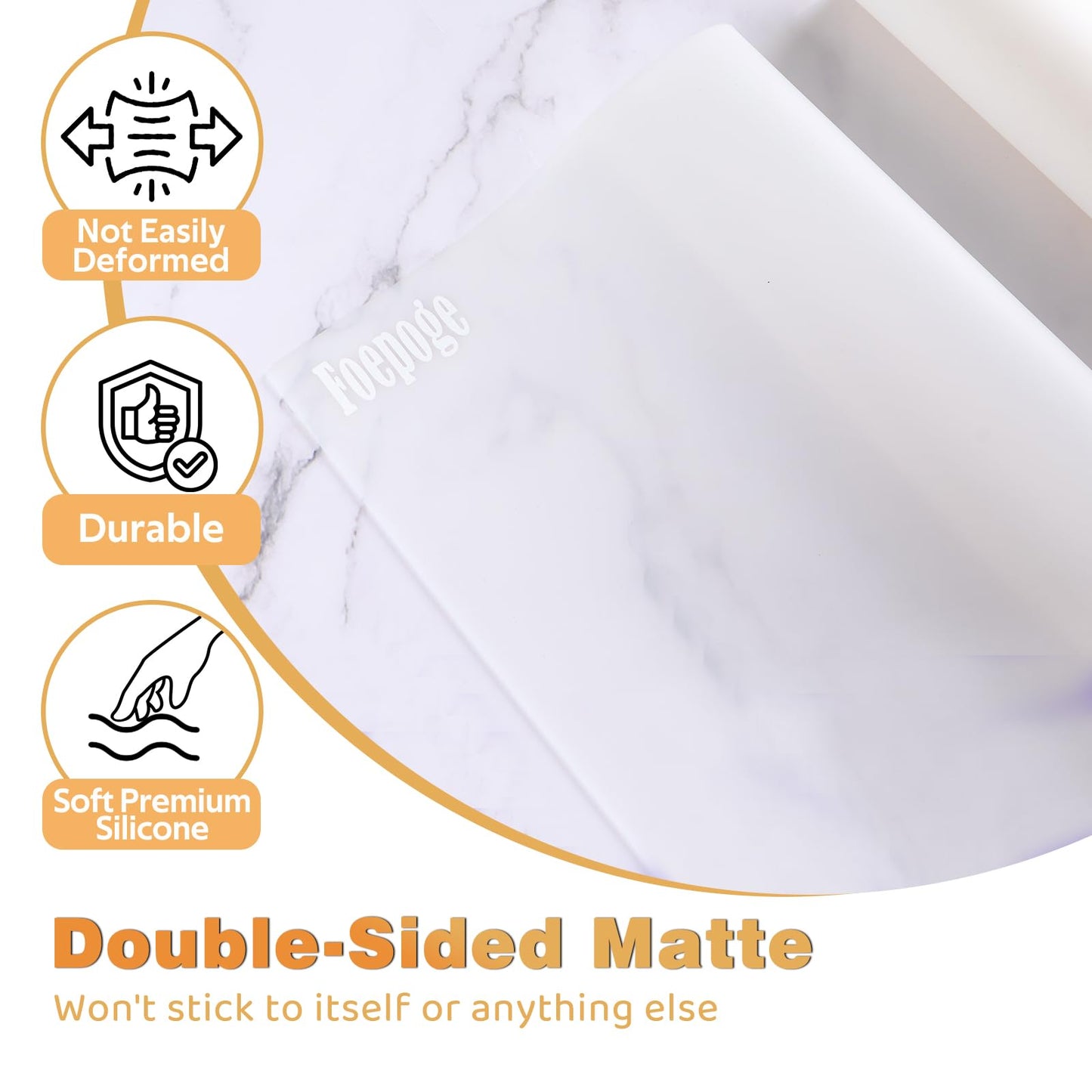 49.2" x 15.7" Large Silicone Mat for Kitchen Counter Protector, Cuttable Silicon Countertop Protector Mat Heat Resistant Mats for Countertop, Cut to Fit Placemat Ship Roll by Foepoge, Translucent