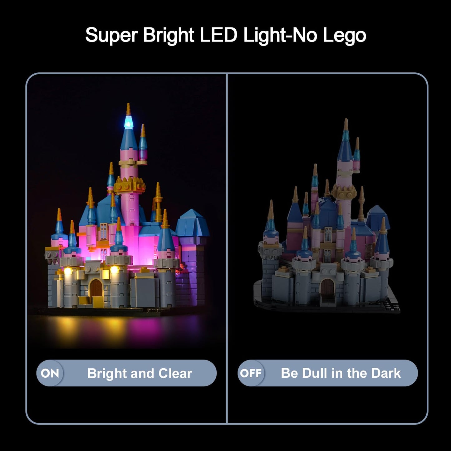 BrickBling LED Lighting Kit Compatible with Lego Mini Sleeping Beauty Castle, Creative Light Compatible with Lego 40720-No Model Included