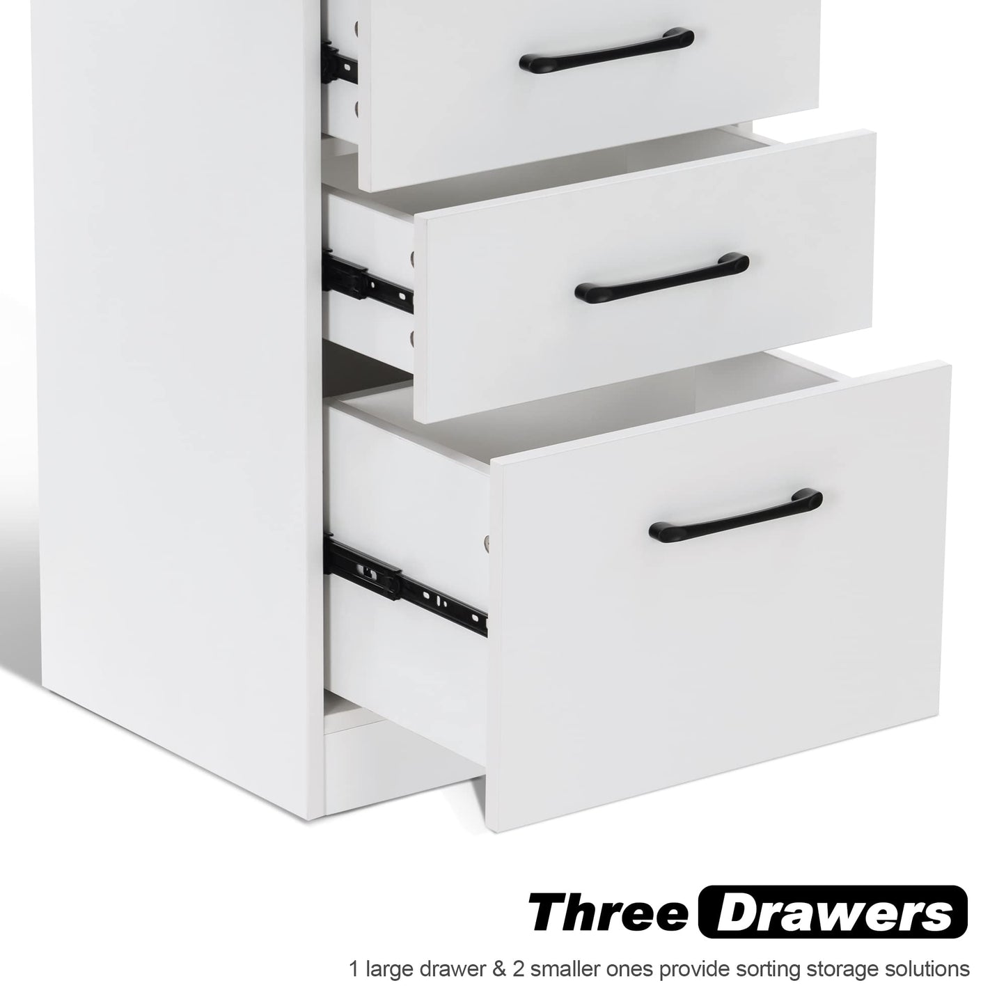BarberPub Salon Storage Cabinet Beauty Locker Hair Dryer Holder Stylist Spa Equipment with Drawer 2035 (White)