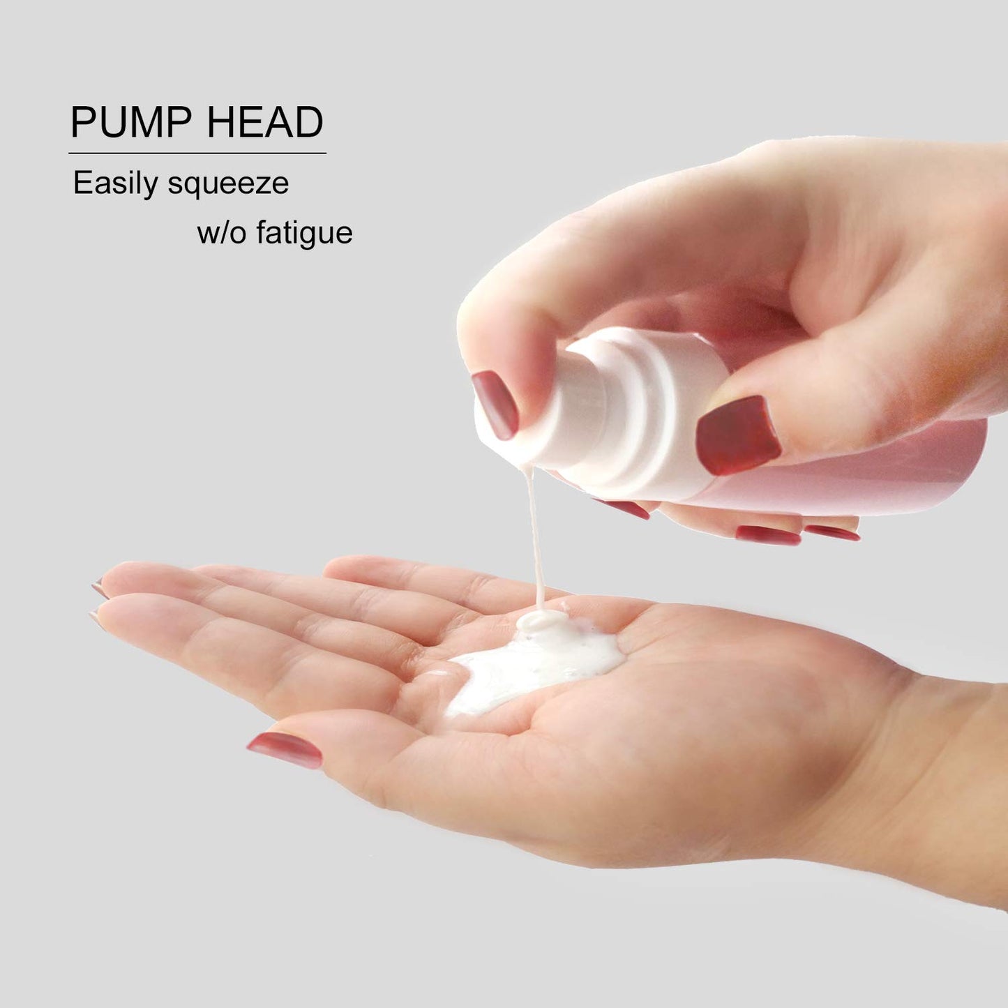 JOSALINAS 4PCS Airless Pump Bottle 3.4oz/100ml Plastic Empty Clear Refillable Travel Container Dispenser for Lotion Creams foundation